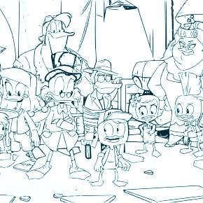 Раскраска Утиные истории Раскраска Утиные истории