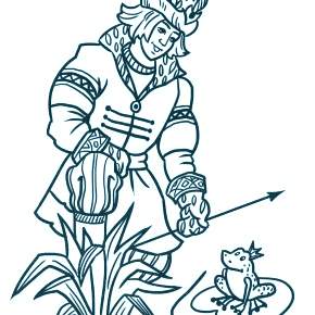 Раскраска Царевна Лягушка Раскраска Царевна Лягушка