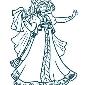 Раскраска Царевна Лягушка Раскраска Царевна Лягушка