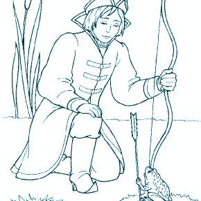 Раскраска Царевна Лягушка Раскраска Царевна Лягушка