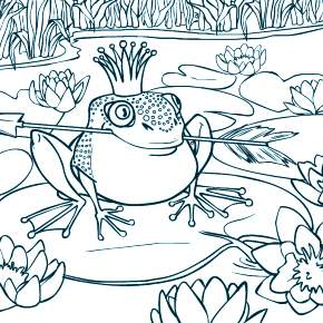 Раскраска Царевна Лягушка Раскраска Царевна Лягушка