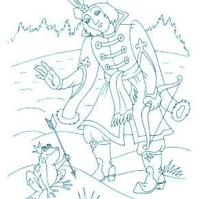 Раскраска Царевна Лягушка Раскраска Царевна Лягушка