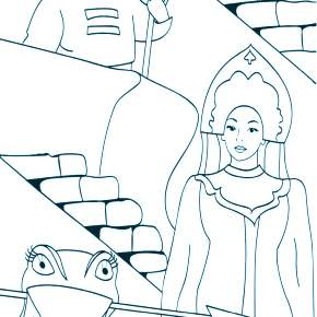 Раскраска Царевна Лягушка Раскраска Царевна Лягушка