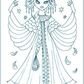 Раскраска Царевна Лягушка Раскраска Царевна Лягушка