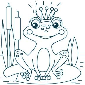 Раскраска Царевна Лягушка Раскраска Царевна Лягушка