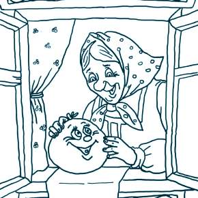 Раскраск  Колобок