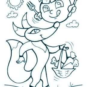 Раскраск  Колобок