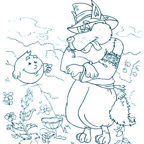 Раскраск  Колобок