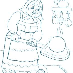 Раскраск  Колобок