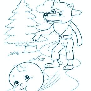 Раскраск  Колобок