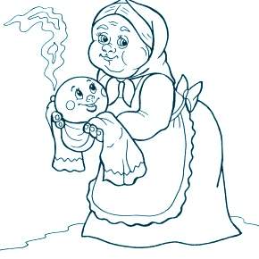 Раскраск  Колобок