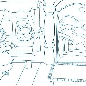 Раскраск  Колобок