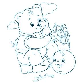 Раскраск  Колобок