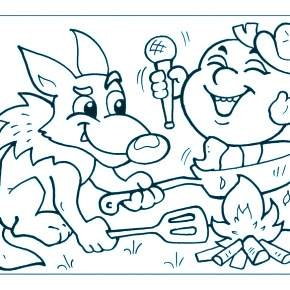 Раскраск  Колобок