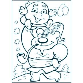 Раскраск  Колобок