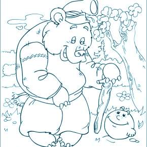 Раскраск  Колобок