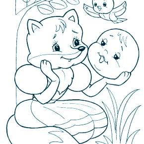 Раскраск  Колобок