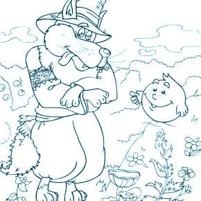 Раскраск  Колобок