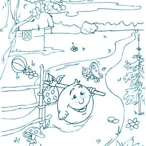 Раскраск  Колобок