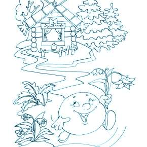 Раскраск  Колобок