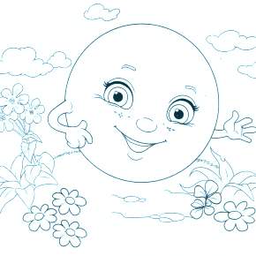 Раскраск  Колобок