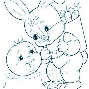 Раскраск  Колобок