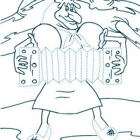 Раскраска Баба Яга