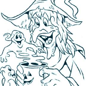 Раскраска Баба Яга