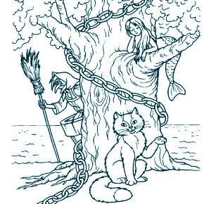 Раскраска Баба Яга