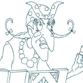 Раскраска Баба Яга