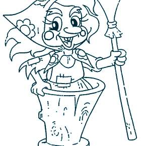 Раскраска Баба Яга