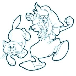 Раскраска Баба Яга