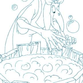 Раскраска Баба Яга