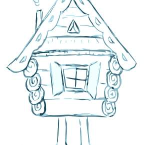 Раскраска Баба Яга