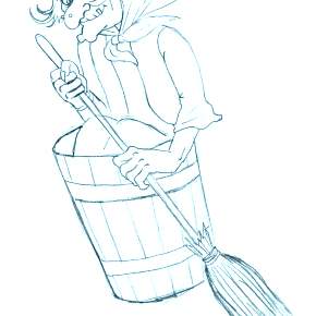 Раскраска Баба Яга