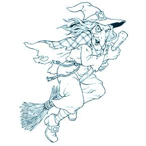 Раскраска Баба Яга