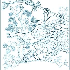 Раскраска Баба Яга