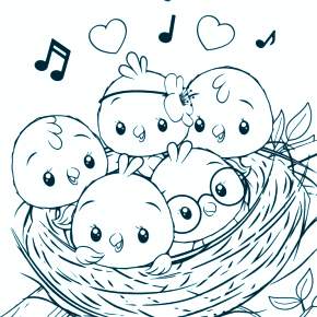 Раскраска Птицы Раскраска Птицы