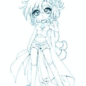 Раскраска Чиби Раскраска Чиби