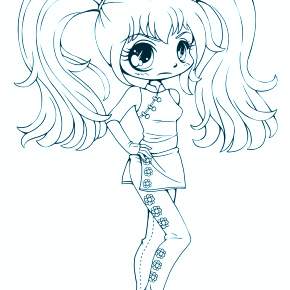 Раскраска Чиби Раскраска Чиби