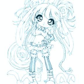 Раскраска Чиби Раскраска Чиби