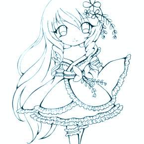 Раскраска Чиби Раскраска Чиби