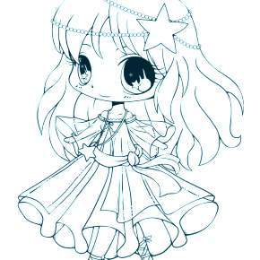 Раскраска Чиби Раскраска Чиби