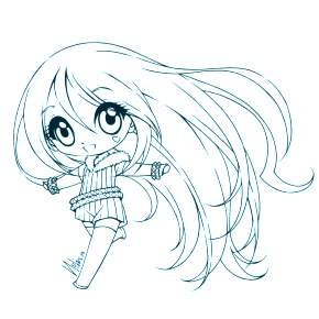 Раскраска Чиби Раскраска Чиби