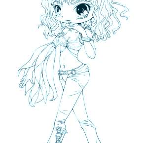 Раскраска Чиби Раскраска Чиби