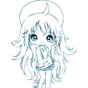 Раскраска Чиби Раскраска Чиби