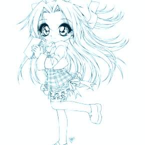 Раскраска Чиби Раскраска Чиби