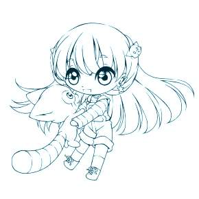 Раскраска Чиби Раскраска Чиби