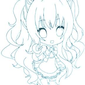 Раскраска Чиби Раскраска Чиби