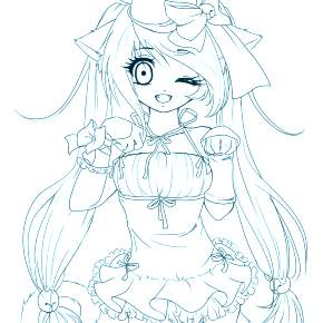 Раскраска Чиби Раскраска Чиби